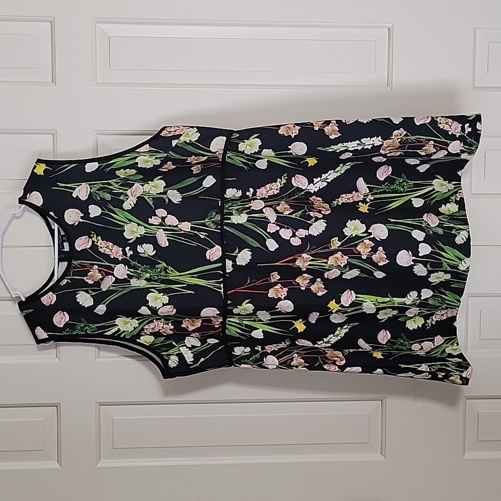Victoria Beckham for Target womens floral print black dress sleeveless s…